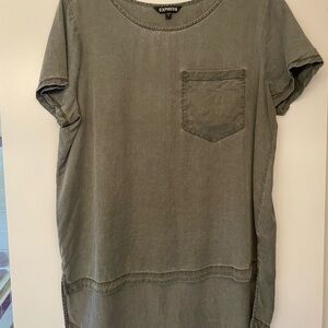 Express Sage Green tunic Tee